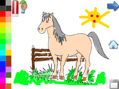 着色のページ：馬やポニーのおすすめ画像3