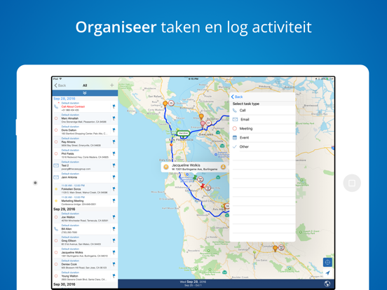 Mapview Sales Routeplanner iPad app afbeelding 5