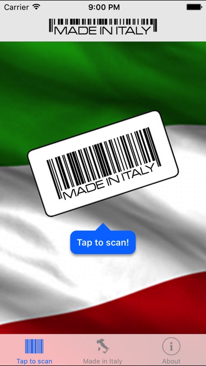 Made in Italy - Tap to scan