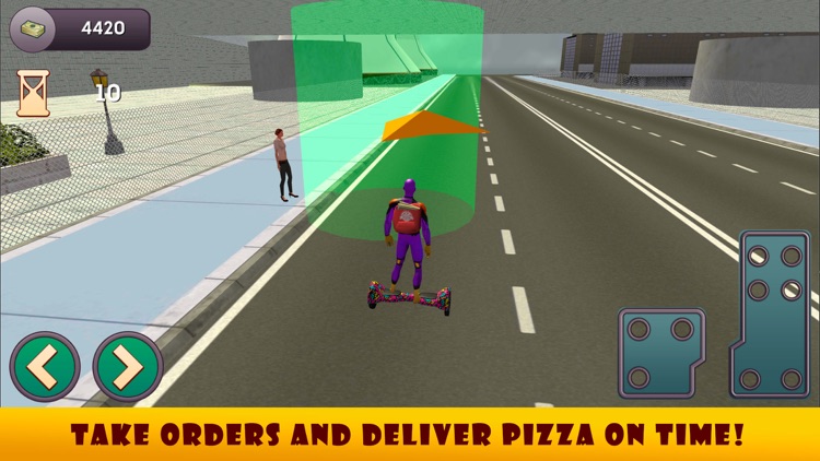 Superhero Hoverboard Pizza Delivery
