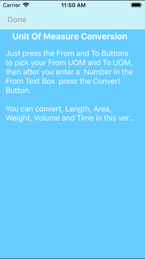 Units Of Measure Conversion
