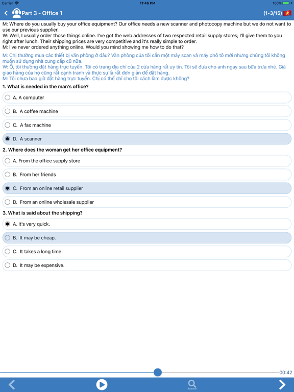 Prep for the Toeic test iPad screenshot 4 - Education app
