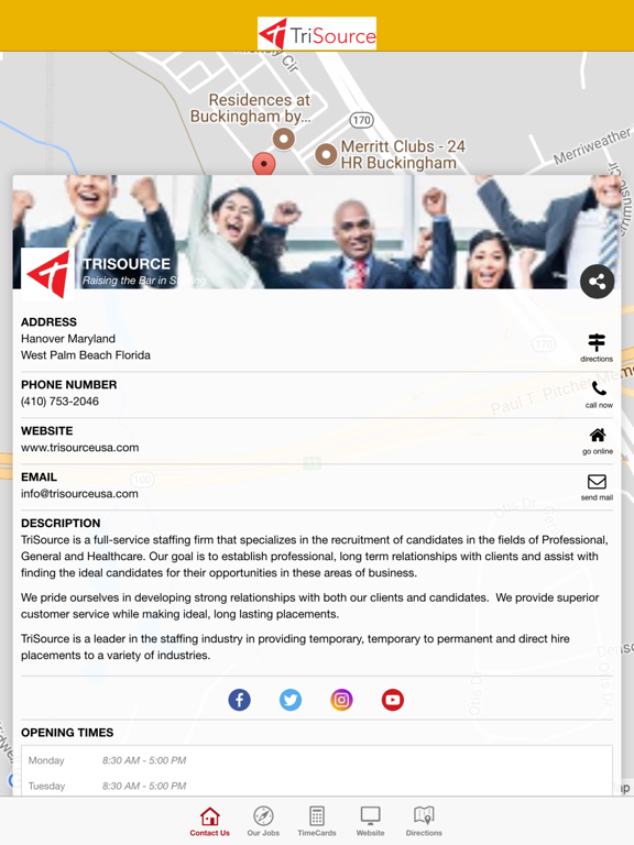 TriSource Staffing App iPad screenshot 5 - Social Networking app