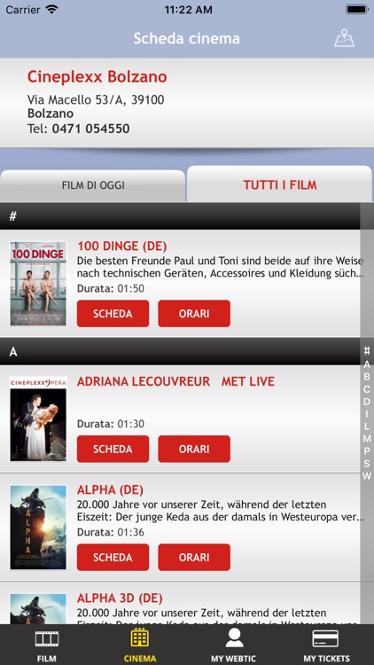 Webtic Cineplexx Bolzano