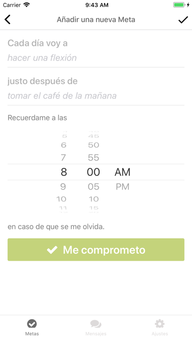 Cadena de Metas iPhone screenshot 5 - Productivity app