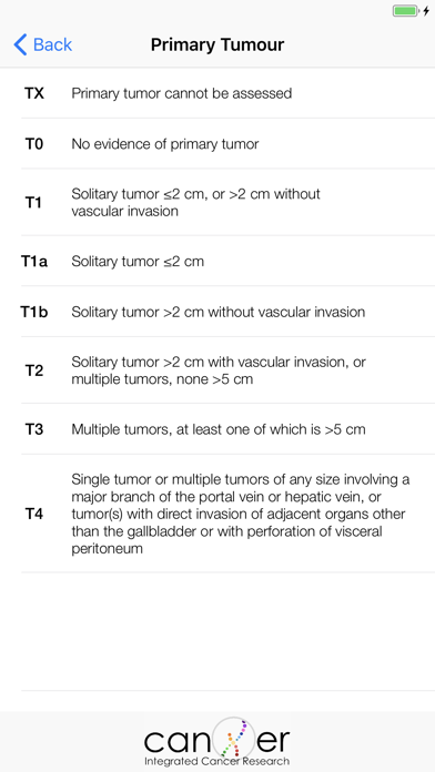 Screenshot #3 pour Liver Cancer TNM Staging Tool