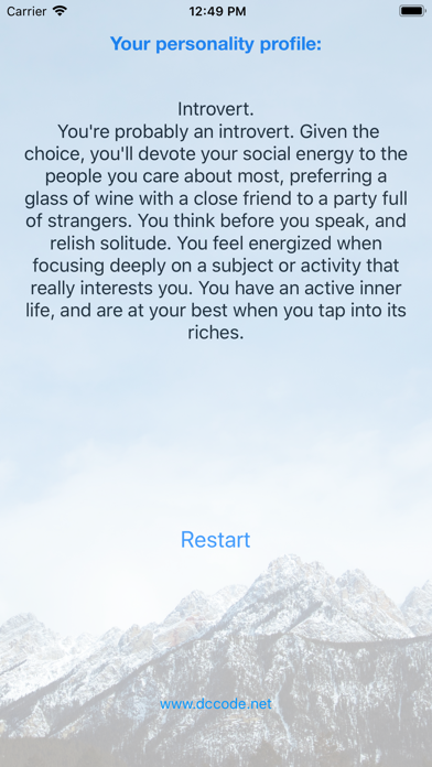 Screenshot #2 pour Introvert or Extrovert Quiz!