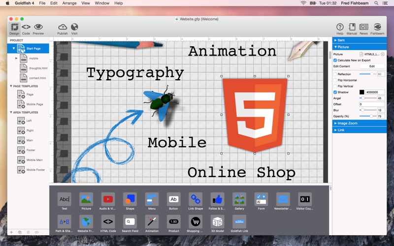 Screenshot #1 pour Goldfish 4 Professional