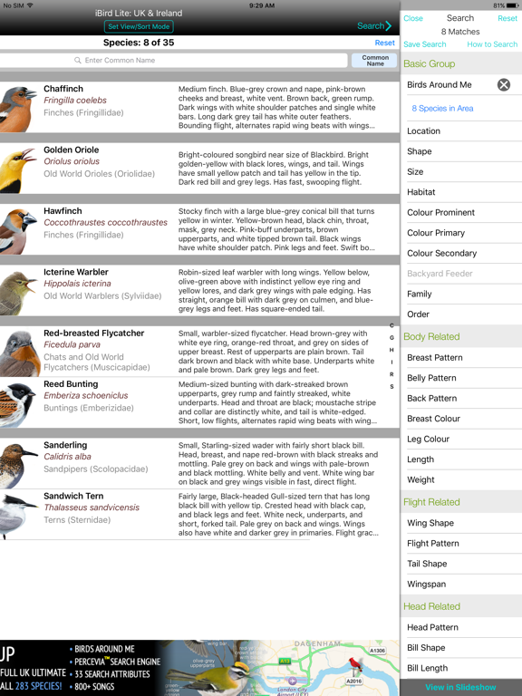 Screenshot #6 pour iBird UK & Ireland Lite