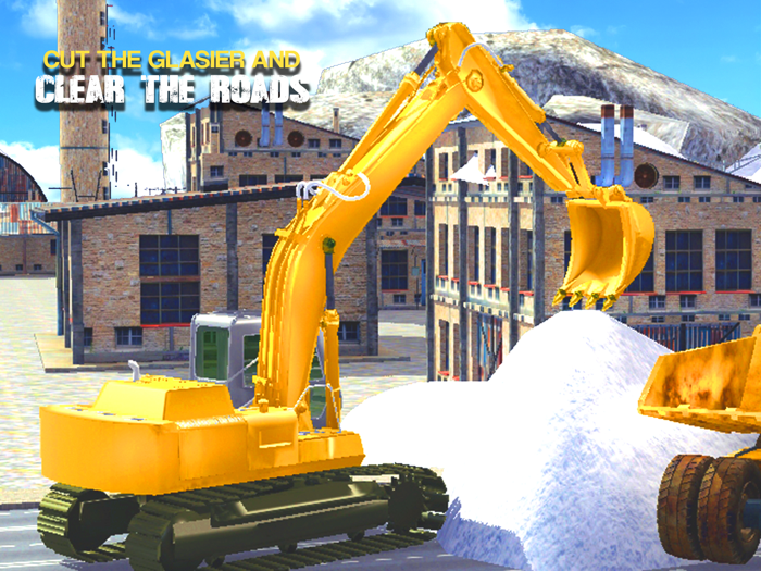 Excavator Snow Rescue Winter Truck Hill Simulator