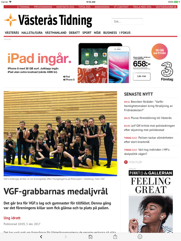 Screenshot #4 pour Västerås Tidning