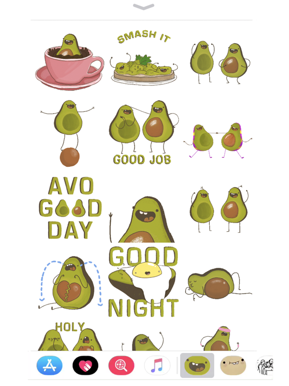 Screenshot #2 for Avocado Stickers