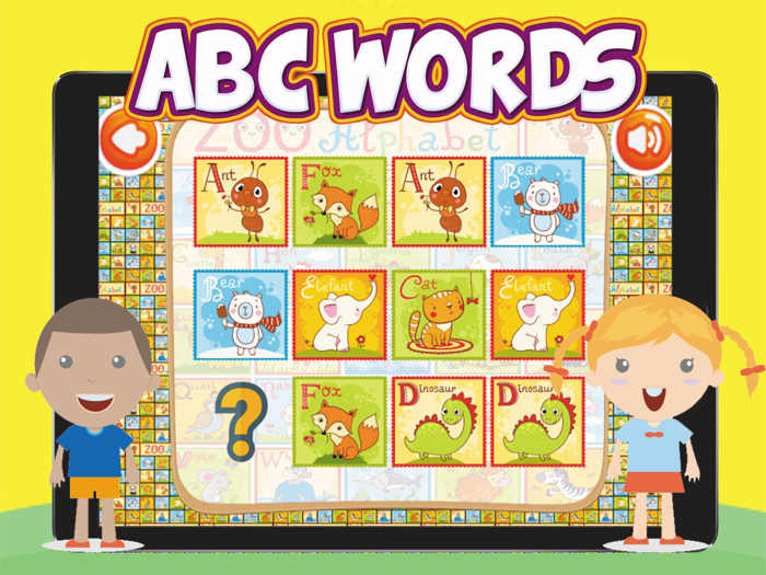 Words ABC Cards Matching