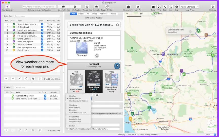 Скриншот Road Trip Planner LITE на iPhone 3