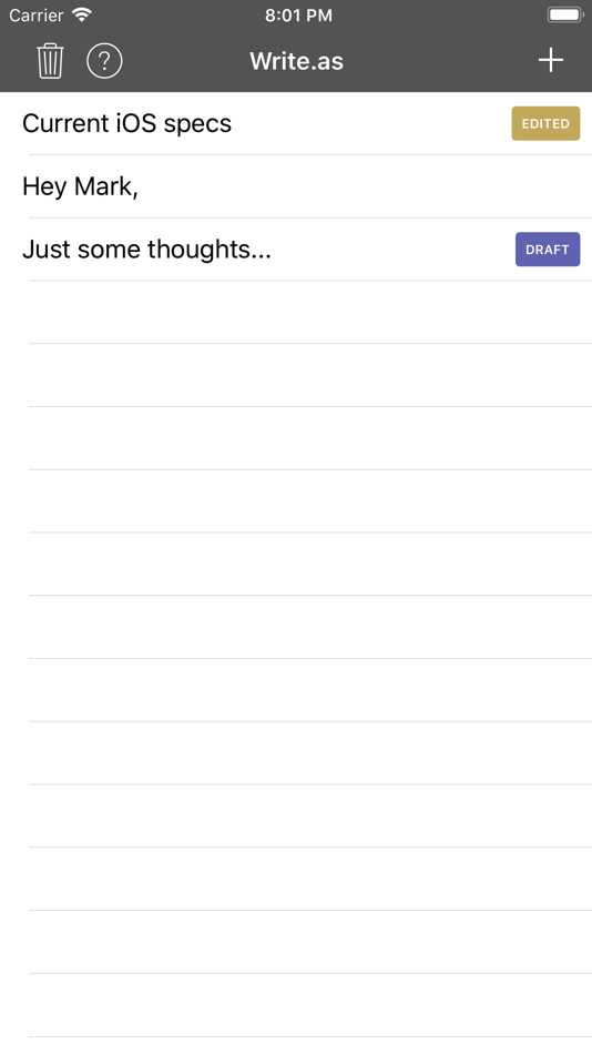 #3. Write.as (iOS) 게시자: Musing Studio LLC