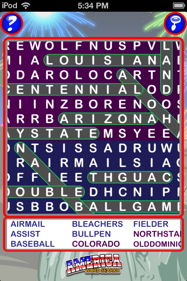 Epic America Word Search - giant USA wordsearch screenshot 2