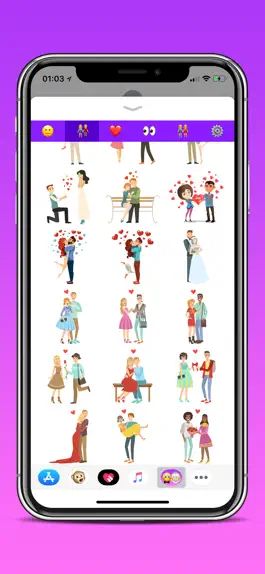 Game screenshot Любовь Emoji для пар apk