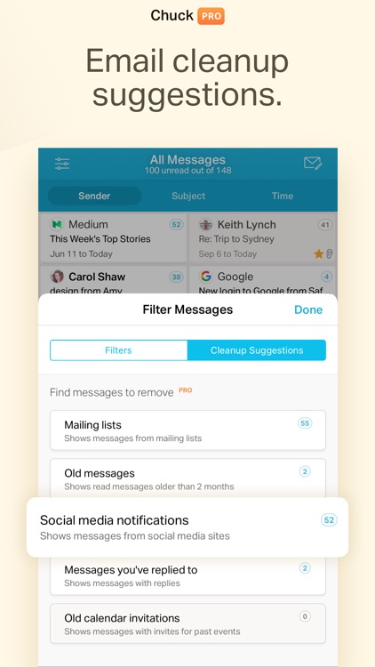 Chuck Email: Organized Mailbox screenshot-5