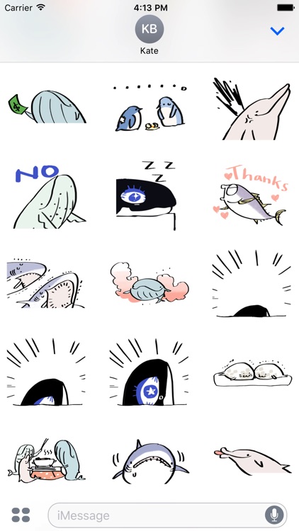Whale world sticker collection