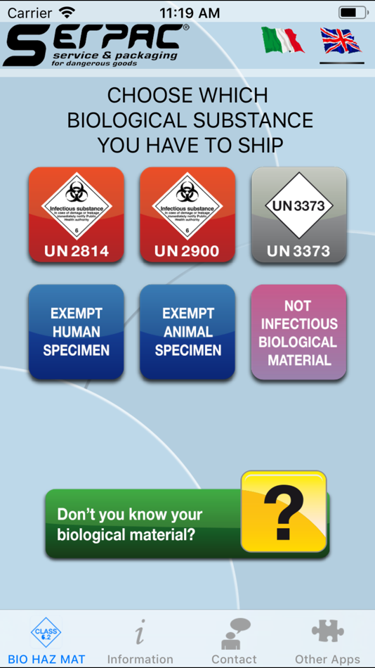 #1. BIO HAZ MAT – Class 6.2 (iOS) 由: Serpac srl