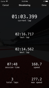Lap Timer GPS screenshot