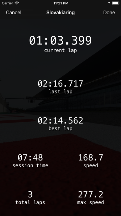 Screenshot #2 pour Lap Timer GPS