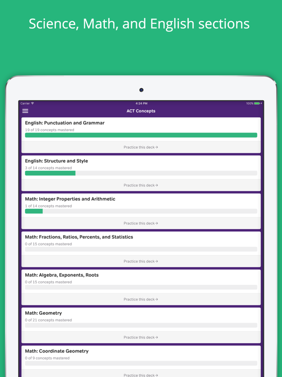 Screenshot #4 pour ACT Practice Flashcards