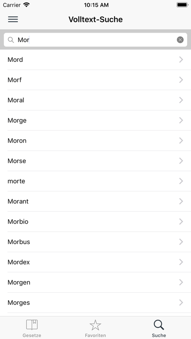 Gesetze CH Screenshot