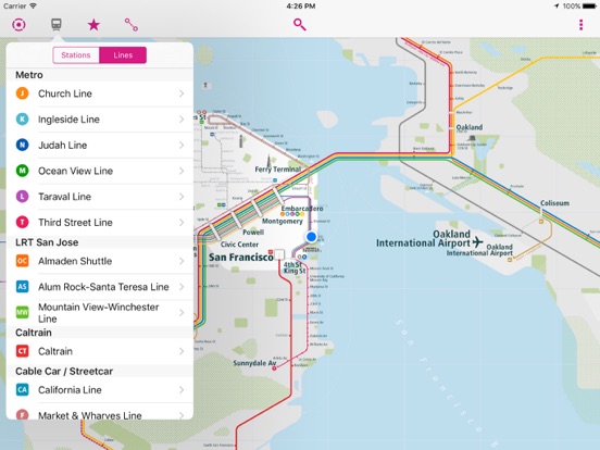 Screenshot #6 pour San Francisco Rail Map Lite