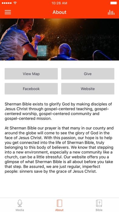 Sherman Bible Church screenshot 2