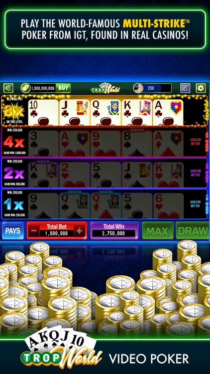 TropWorld Video Poker