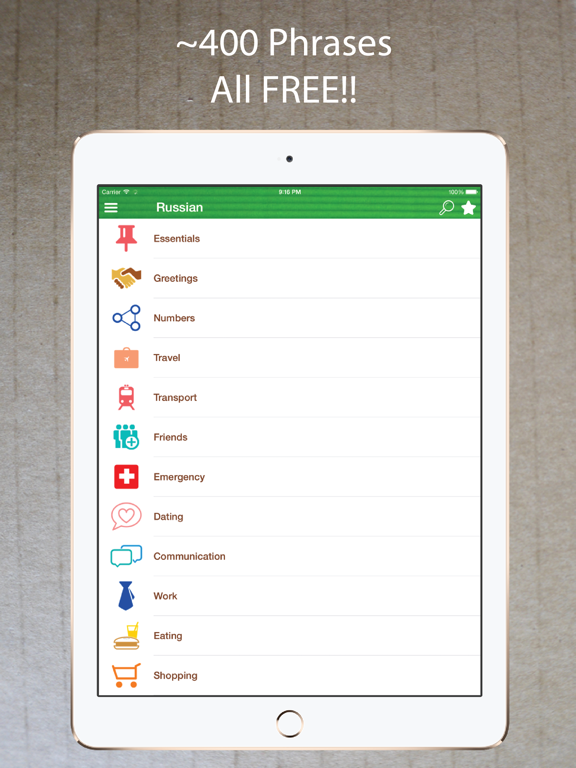 Screenshot #4 pour Learn Russian Phrasebook Pro +