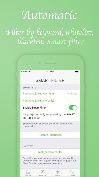 Spam Filter for SMS and MMS
