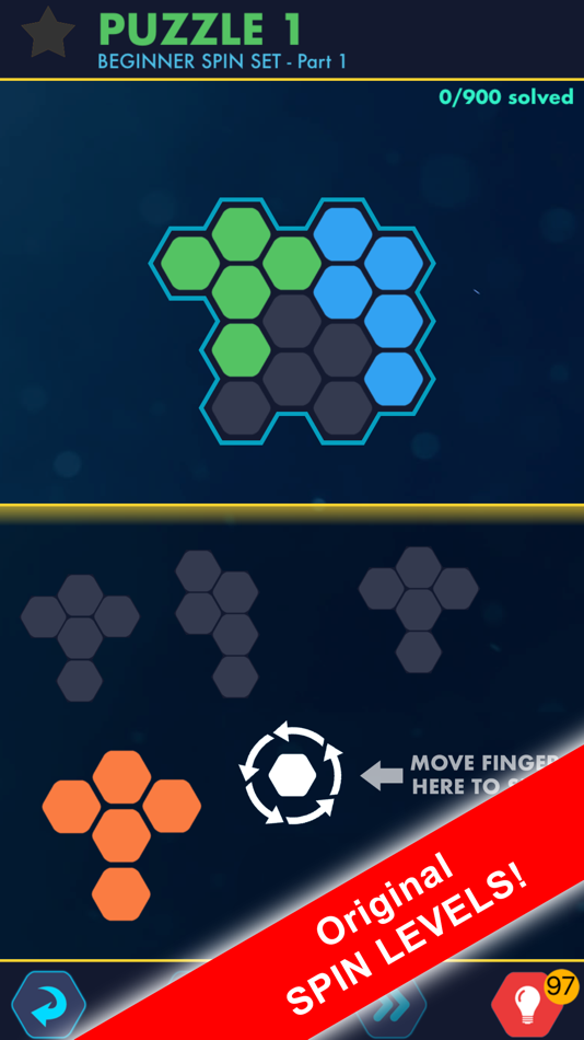 #1. Hexa Block Ultimate! with Spin (iOS) 由: ThinkCube Inc.