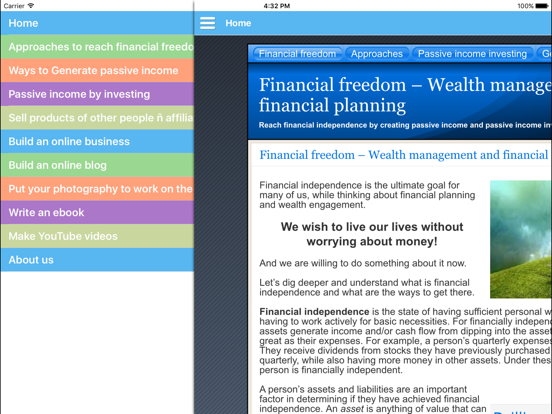 Passive income beginners guide iPad screenshot