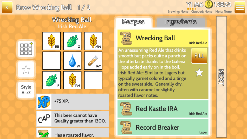 #2. Fiz: Brewery Management Game (iOS) Podle: Bit By Bit Studios