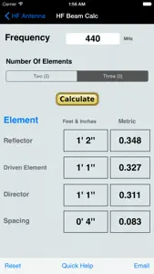 HF Beam Antenna Calculator screenshot #1 for iPhone