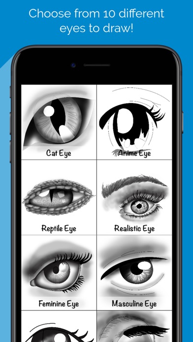 Screenshot #1 pour How To Draw Eyes with Steps
