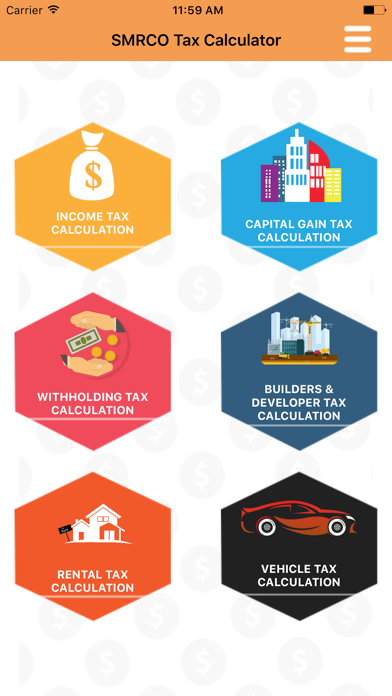 SMRCO Tax Calculator 2018 app screenshot