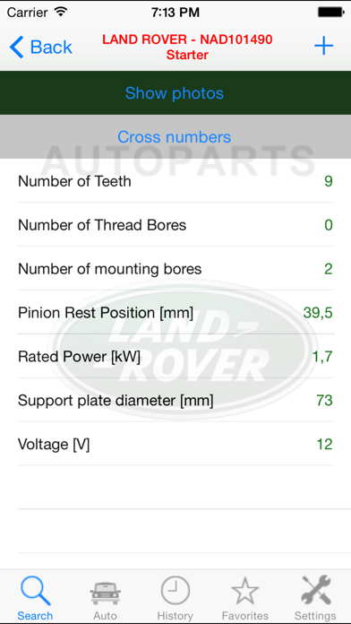 Autoparts for Land Rover Screenshot