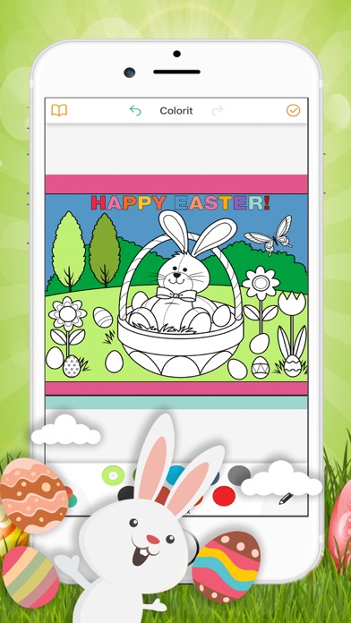Cute Easter Bunny Coloring Book app screenshot 3