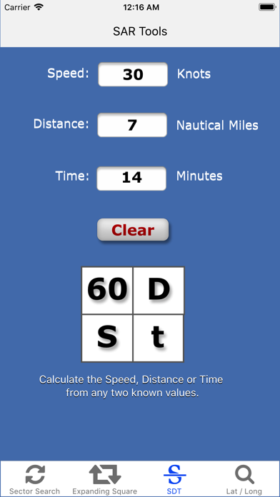 SAR Tools iPhone screenshot 5 - Reference app