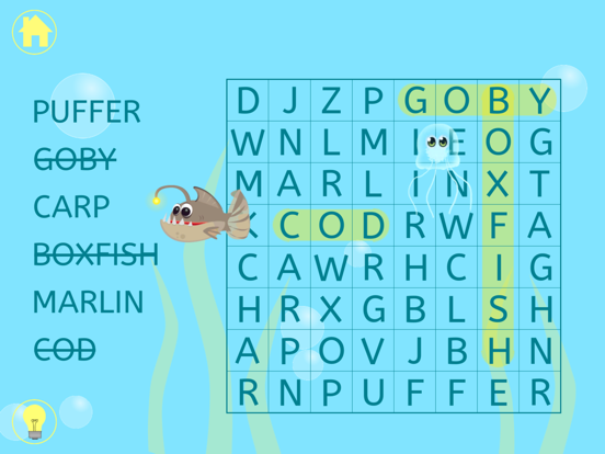 Screenshot #6 pour Kids Word Search Lite