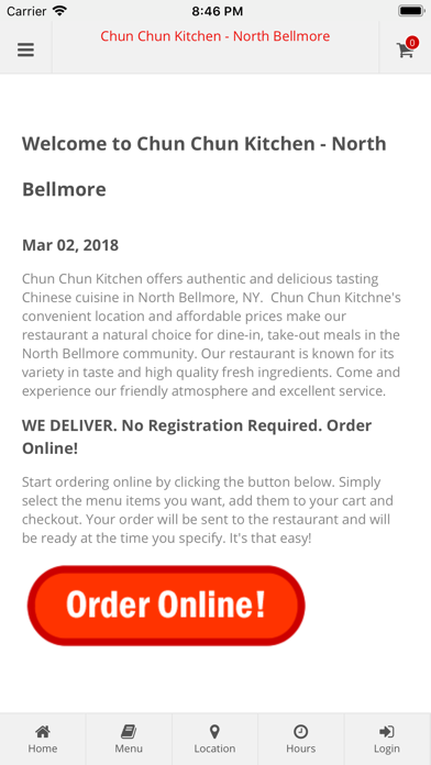 How to cancel & delete Chun Chun Kitchen N Bellmore from iphone & ipad 1