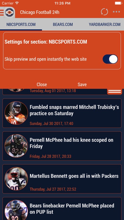 24h News for Chicago Bears