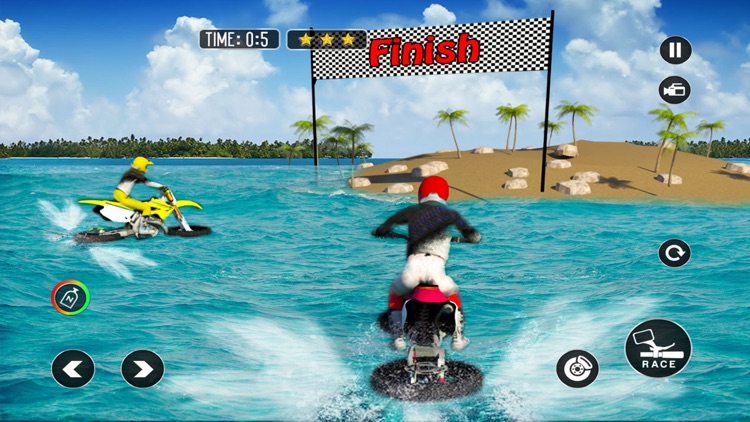 Water Surfer Dirt Bike Race 3D screenshot-4