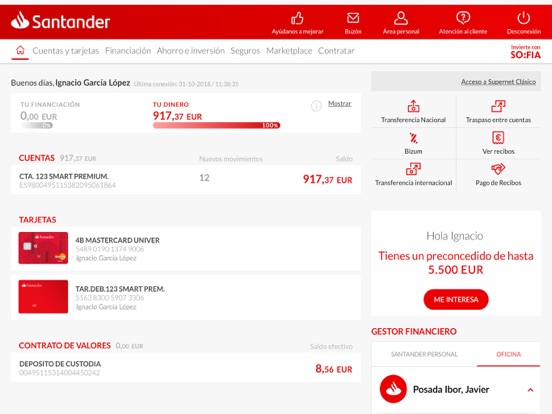 Screenshot #4 pour Santander Tablet