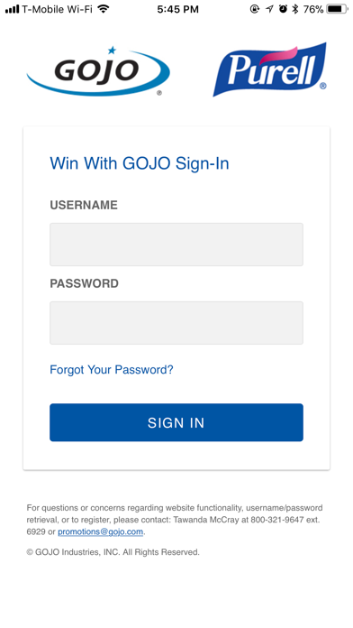 Screenshot #1 pour Win With GOJO App