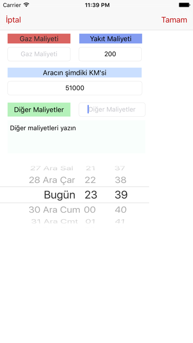 Screenshot #1 pour Yakıt Takibi