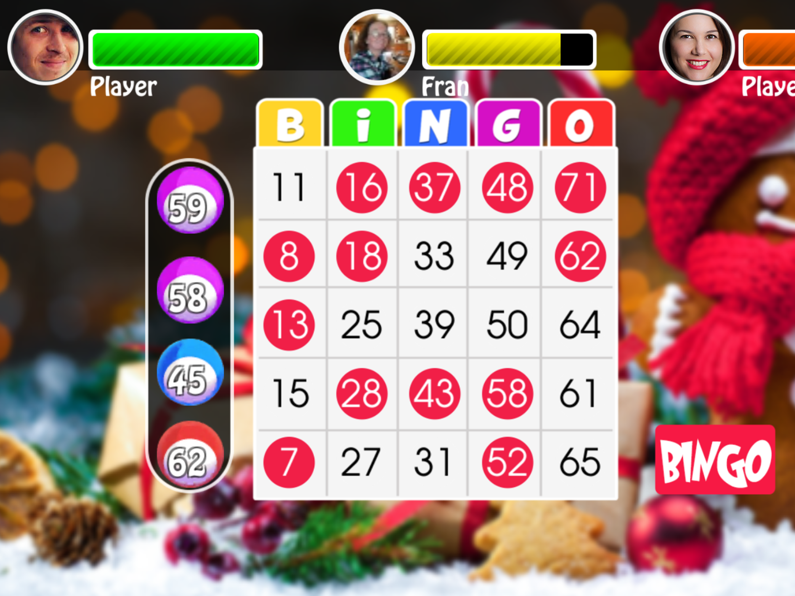 Christmas Bingo game